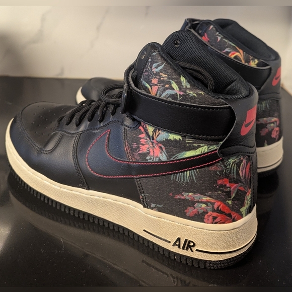 Nike Air Force 1 High ‘07 Black Floral (CI2304-001) Men's Size 10 MSRP $252 - Picture 6 of 9